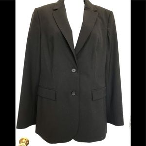 Banana Republic black wool blend suit